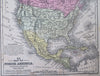 North America Antebellum United States Canada Mexico Alaska 1853 lot x 2 maps
