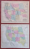 Western U.S. California Utah Salt Lake City Dakota Territory 1853 Lot x 2 maps