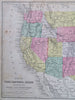 Western U.S. California Utah Salt Lake City Dakota Territory 1853 Lot x 2 maps