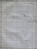 Tahiti Society Islands French Polynesia 1774 engraved Exploration routes map