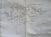 Falkland Islands South America Coastal Survey 1774 engraved Exploration print