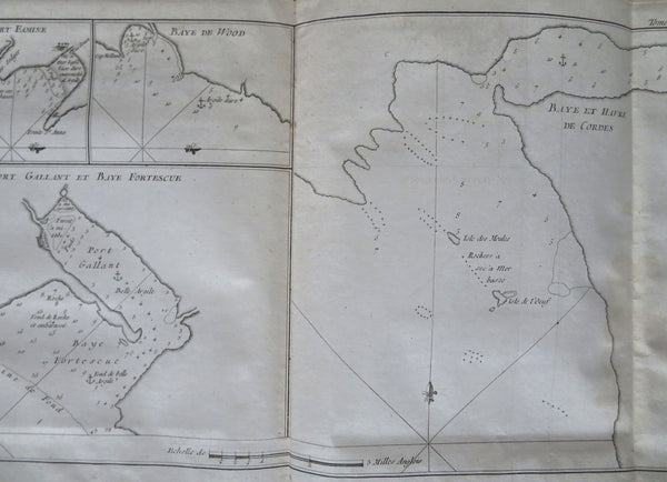 Port Gallant & Port Famine Magellan Strait 1774 engraved Exploration print