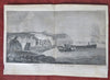 Commodore Byron Landing Patagonia Sailing Ship 1774 engraved Exploration print