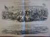 American Civil War newspapers Leslie's illustrated 1862-63 Lot 5 issues woodcuts