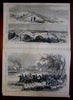 American Civil War newspapers Leslie's illustrated 1862-63 Lot 5 issues woodcuts