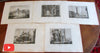 Rome Roma Italy Italia 1848 lot x 5 Moschetti engraved prints Vatican St. Peters