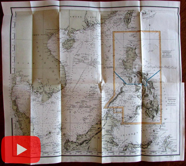 Philippine Islands Cochin China Southeast Asia 1902 China Sea map detailed