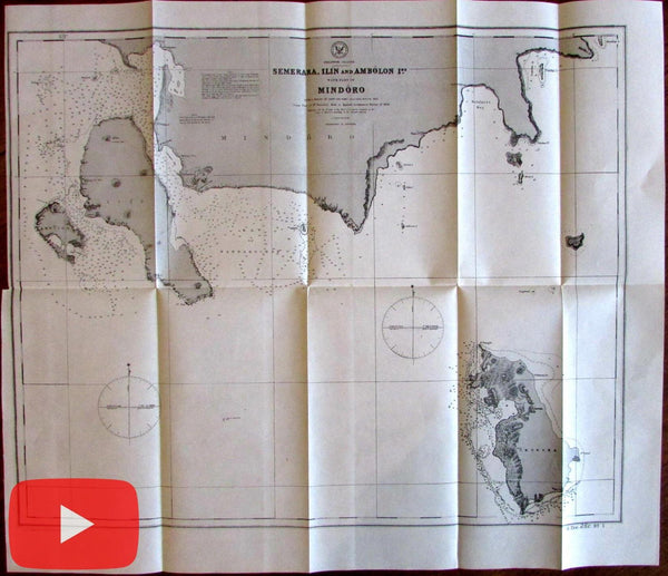 Semerara Mindoro Ilin Ambolon Philippine Islands 1902 nautical chart map