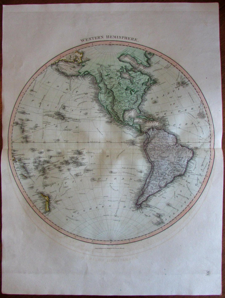 North South America Explorers tracks Capt. Cook curious Mts. 1816 Thomson map