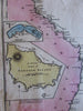 Australia New Holland New South Wales c.1814 Gridley Carey rare map Norfolk isle