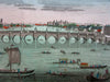 London Westminster Bridge Thames c.1760 city view vue d'optique print