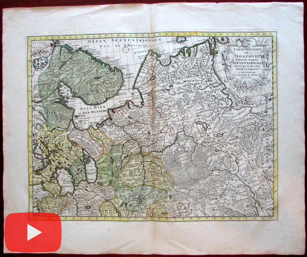 Russia Moscovy Volgoda 1792 by Jan Elwe scarce folio map decorative cartouche