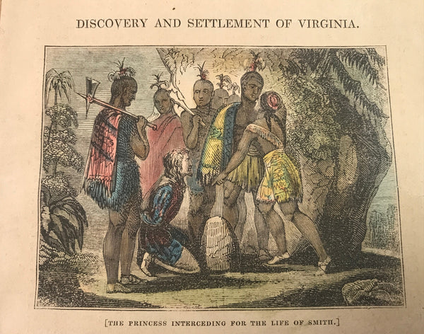 Settlement of Virginia Colony 1837 rare Tales of Travelers Exploration pamphlet